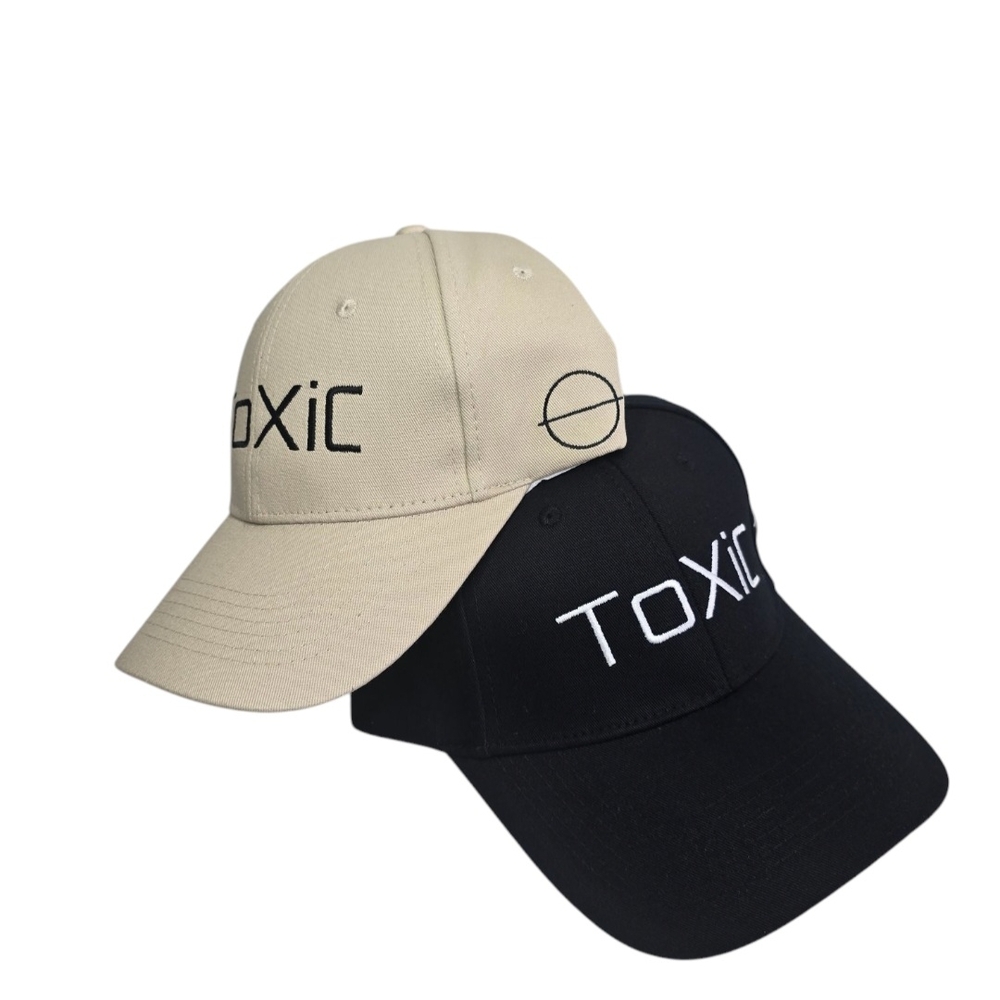 Black And Beige 'ToXic' Baseball Caps